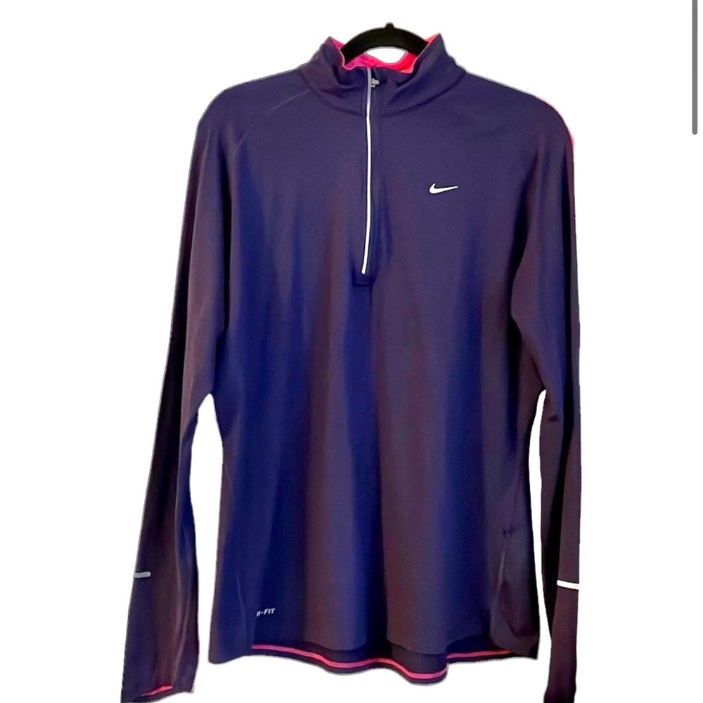Nike Women’s Purple with Pink Trim Dri- Fit 1/4 Zip Pullover Size XL
